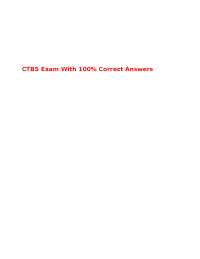 CTBS Exam: Tissue Donation and Recovery - Multiple Choice Questions and Answers