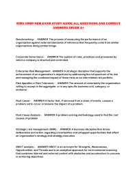 RIMS CRMP New Exam Study Guide: Key Concepts and Definitions