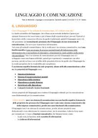 Linguistica Generale: Esercizi e Quiz sulle Proprietà del Linguaggio - Prof. Delfitto