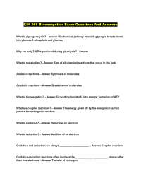 Bioenergetics Exam Questions and Answers: A Comprehensive Guide for KIN 369 Students