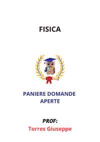 Paniere di FISICA , Ecampus, (prof. Torres Giuseppe) - RISPOSTE APERTE SVOLTE