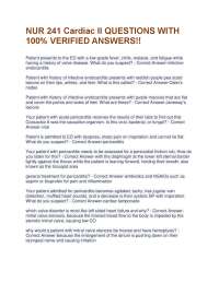 Cardiac II Questions and Answers: A Comprehensive Guide for Nursing Students