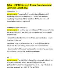 NFA + CFTC Series 3 Exam Questions and Answers: A Comprehensive Guide