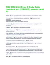 GMU MBUS 300 Exam 1 Study Guide: Accounting Fundamentals and Principles