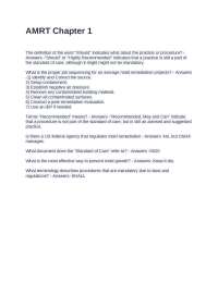 Mold Remediation: Questions and Answers for AMRT Chapter 1