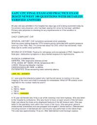 AAPC CPC FINAL EXAM AND PRACTICE EXAM 2024/25 NEWEST 100 QUESTIONS WITH ANSWERS
