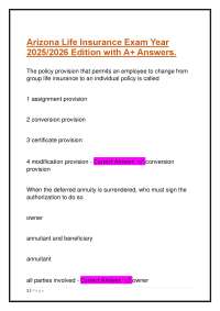 Arizona Life Insurance Exam: 2025/2026 Edition with Answers