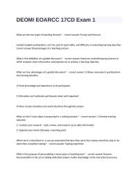 DEOMI EOARCC 17CD Exam 1 Question and answers correctly solved