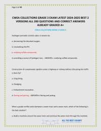 CWEA Collections Grade 3 Exam: 200 Questions and Answers