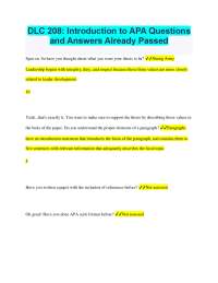 Introduction to APA Style: Questions and Answers
