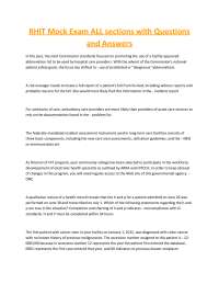 RHIT Mock Exam: Comprehensive Review of Health Information Technology