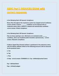 Respiratory Therapy Multiple Choice Questions and Answers