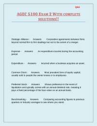 AGEC 5100 EXAM 2 WITH COMPLETE SOLUTIONS!!