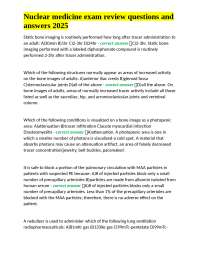 Nuclear medicine exam review questions and answers 2025