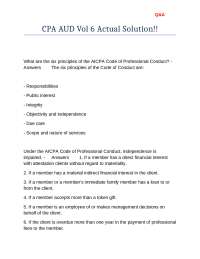 CPA AUD Vol 6 Actual Solution!!