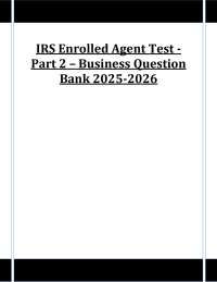 IRS Enrolled Agent Test - Part 2 – Business Question Bank 2025-2026