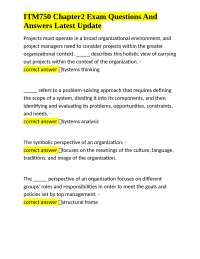 ITM750 Chapter2 Exam Questions And Answers Latest Update