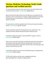 Nuclear Medicine Technology Study Guide questions and verified answers