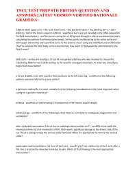 TNCC TEST PREP 8TH EDITION QUESTION AND ANSWERS LATEST VERSION VERIFIED RATIONALE GRADED A