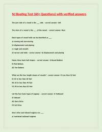 NJ Boating Test (60+ Questions) with verified answers.