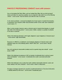PMK EE E7 PROFESSIONAL CONDUCT exam with answers