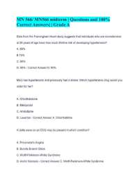 MN 566/ MN566 midterm | Questions and 100% Correct Answers| | Grade A
