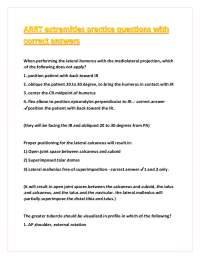 ARRT extremities practice questions with correct answers