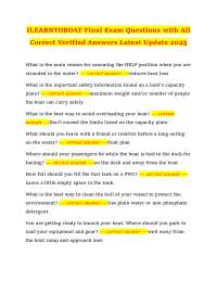 ILEARNTOBOAT Final Exam Questions with All Correct Verified Answers Latest Update 2025