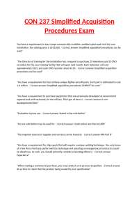 CON 237 Simplified Acquisition Procedures Exam Questions and Answers. Graded A+