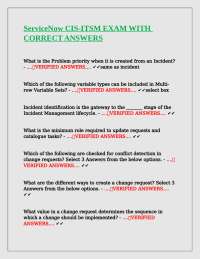 ServiceNow CIS-ITSM Exam Questions and Answers