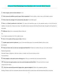 Advanced Fetal Monitoring Exam Questions and Answers