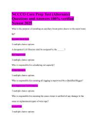 NCCCO Core Prep Test (Alternate) Questions and Answers 100% verified Newest 2025