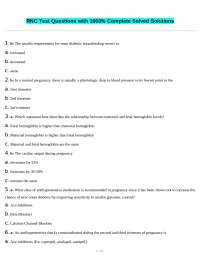 RNC Test Questions: Solved Solutions & Pregnancy Guide