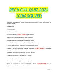 RECA CH1 QUIZ 2024: Multiple Choice Questions and Answers