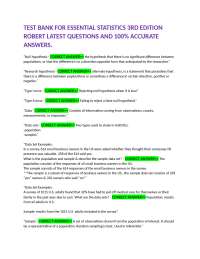TEST BANK FOR ESSENTIAL STATISTICS 3RD EDITION ROBERT