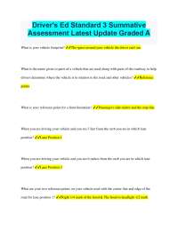 Driver's Education: Standard 3 Summative Assessment