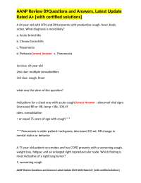 AANP Review 89Questions and Answers, Latest Update Rated A+ [with certified solutions]