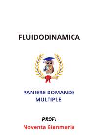 Paniere di FLUIDODINAMICA, Ecampus, (prof. Noventa Gianmaria) - RISPOSTE MULTIPLE