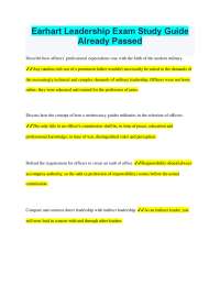 Earhart Leadership Exam Study Guide: Principles & Ethics