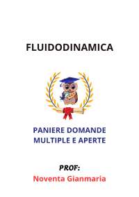 Paniere di FLUIDODINAMICA, Ecampus, (prof. Noventa Gianmaria) - RISPOSTE MULTIPLE E APERTE