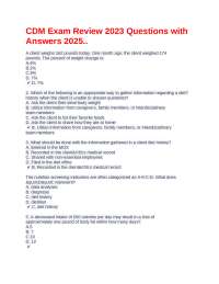 CDM Exam Review 2023: Nutrition and Dietetics Multiple Choice Questions with Answers