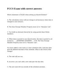 FCCS Exam with correct answers