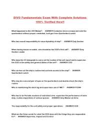 DIVO Fundamentals Exam With Complete Solutions