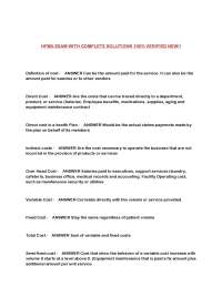Healthcare Finance: Definitions and Concepts for HFMA Exam Preparation