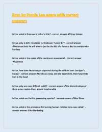 Exo: Questions and Answers for Study
