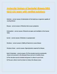 Molecular Biology of Bacterial Disease: Key Concepts and Mechanisms