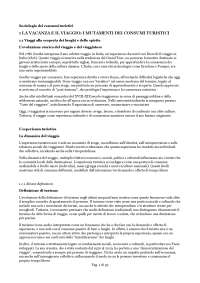 Riassunto Libro Sociologia dei Consumi Turistici