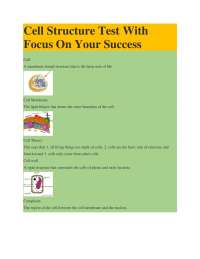 Cell Structure Test: A Comprehensive Guide to Cell Biology