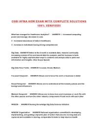 CSBI HFMA NEW EXAM WITH COMPLETE SOLUTIONS 100% VERIFIED!!