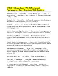 NR565 Midterm Exam / NR 565 Advanced  Pharmacology Care – Questions With Solutions
